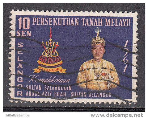 Malaya -selangor     Scott No.   113     Used     Year  1961 - Federation Of Malaya