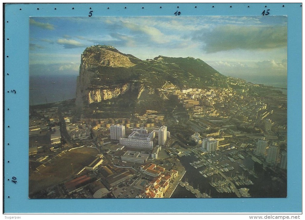 GIBRALTAR - Aerial View Of Rock - Ed. Estoril Ltd. - 2 Scans - Gibraltar