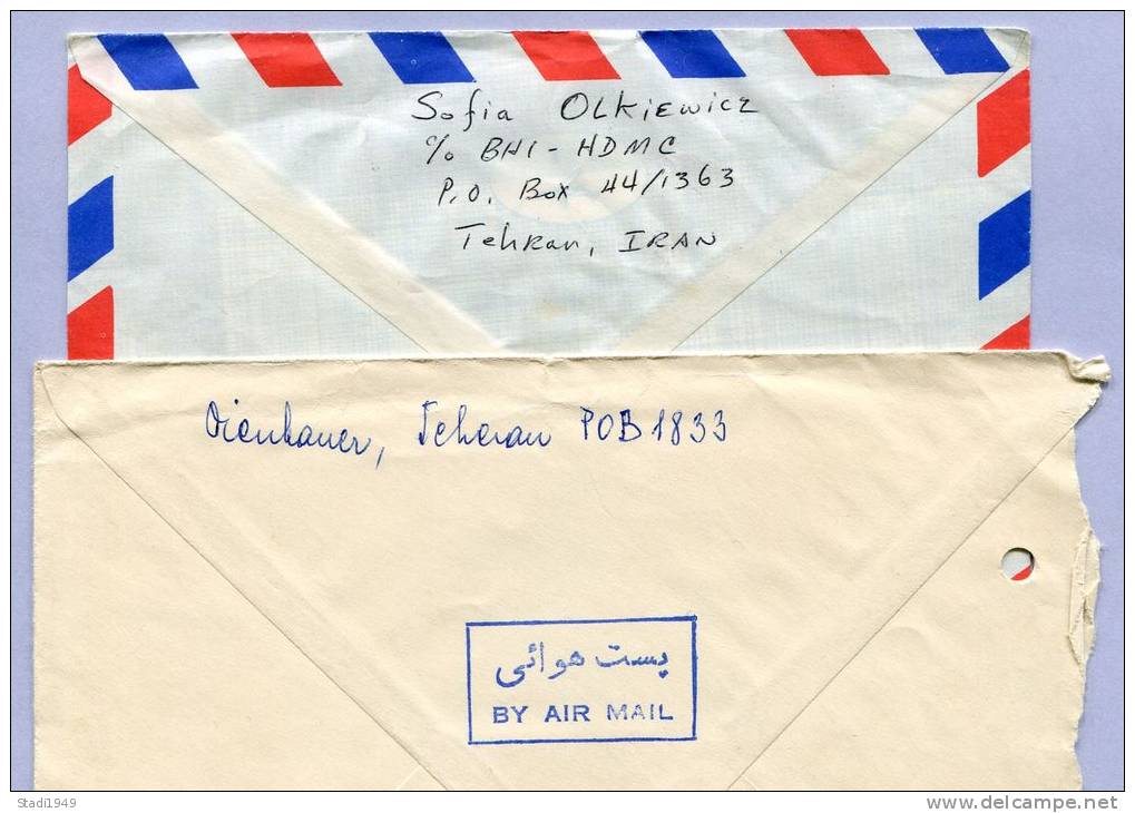 Air Mail 2 Letters Iran Persien TEHERAN To VIENNA  (864) - Iraq