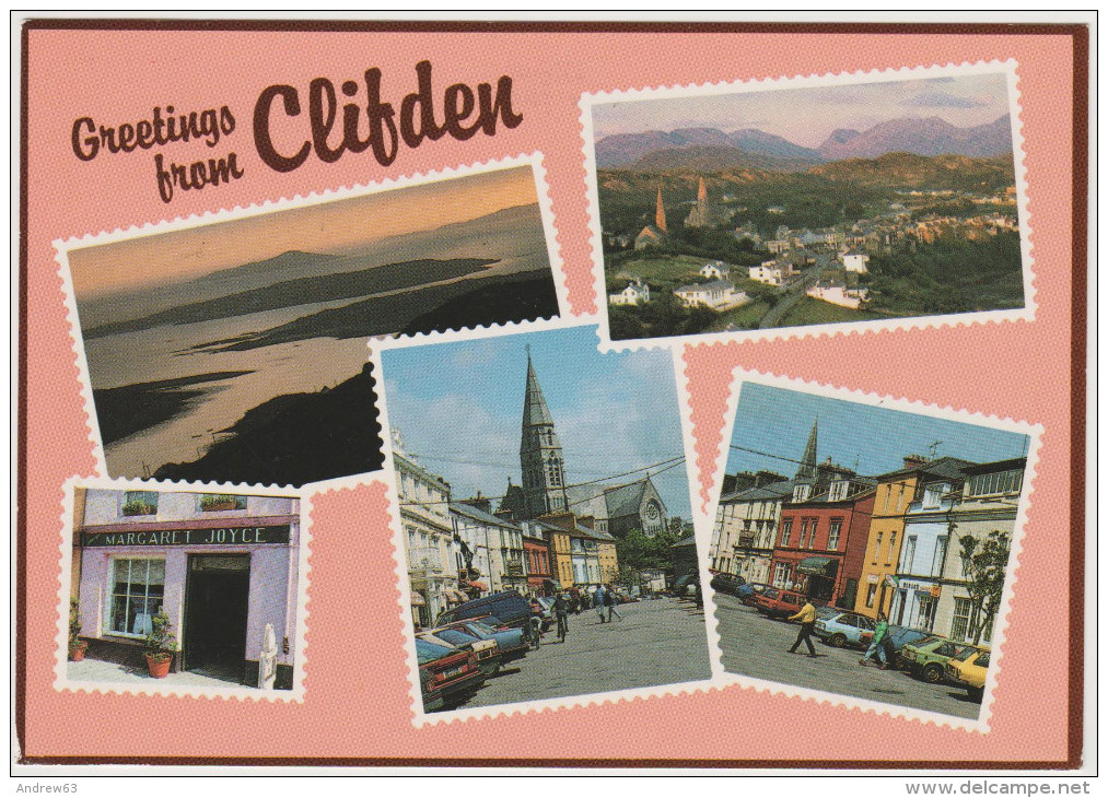 CARTOLINA - Greetings From Clifden - Irlanda - Ireland - 1995 - Viaggiata Per Les Deux Alpes - Galway