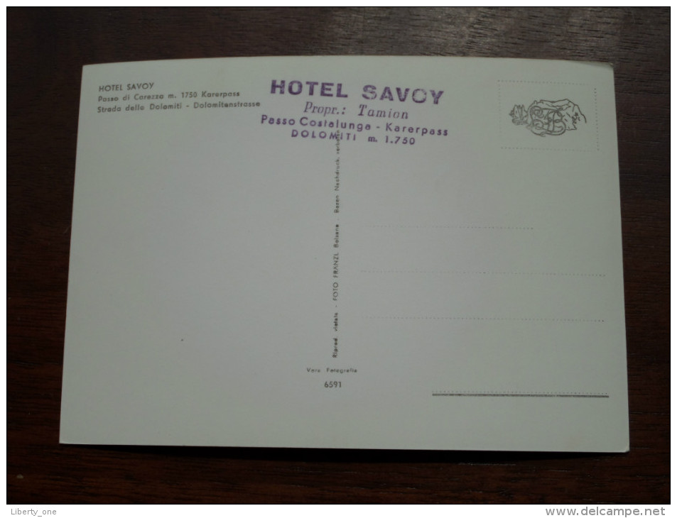 Hotel SAVOY ( Prop. Tamion ) Dolimiti - Anno 19?? ( Zie Foto Voor Details ) !! - Hotels & Restaurants