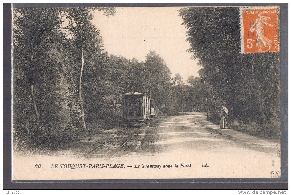 LE TOUQUET - PARIS - PLAGE . Le Tramway Dans La Forêt . - Autres & Non Classés