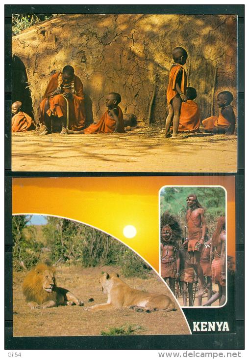 KENYA  Lot De 2 Cartes Postales Affranchies Pour La France, En  1984 ET 1979  -  LM19402 - Kenya (1963-...)