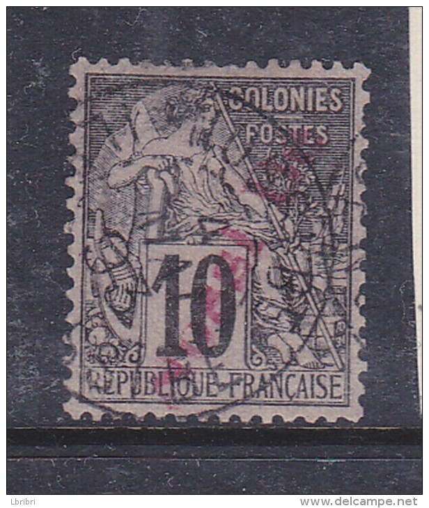 NOSSI BE N° 23 10C NOIR SUR LILAS TYPE DÉESSE ASSISE OBL - Oblitérés