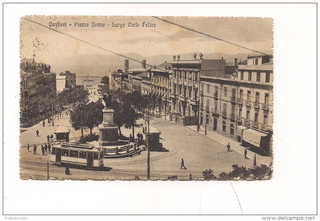 $3-3873 SARDEGNA CAGLIARI TRAM 1928 VIAGGIATA - Cagliari