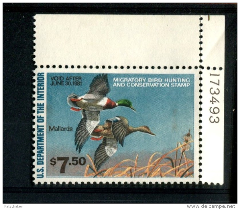 USA  POSTFRIS MINT NEVER HINGED POSTFRISCH EINWANDFREI SCOTT RW47 - Duck Stamps