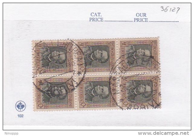 Eritrea 1936 King 50c Used Block 6 - Erythrée