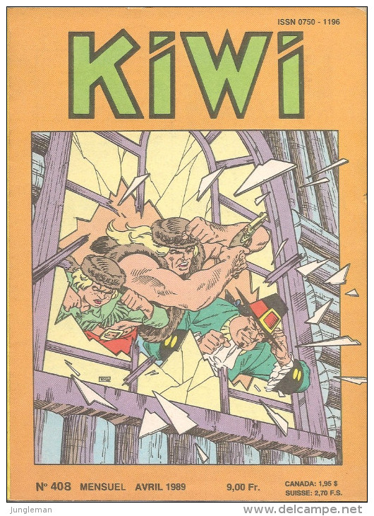 Kiwi N° 408 - Editions Lug - Avril 1989 - Avec Blek Le Roc Et Lone Wolf - TBE - Kiwi