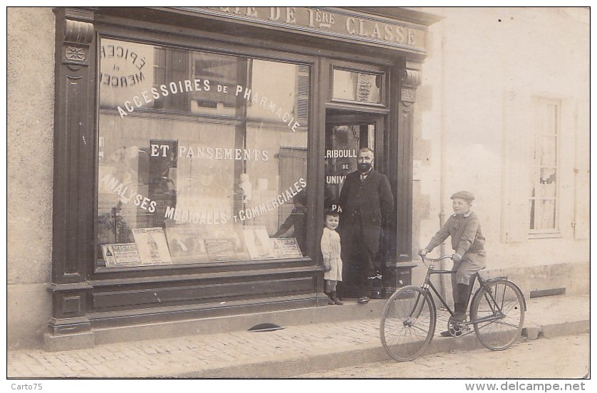 Métiers -  Carte-Photo - Commerce Santé - Pharmacie De 1ère Classe - Enfant Scout Vélo - Autres & Non Classés