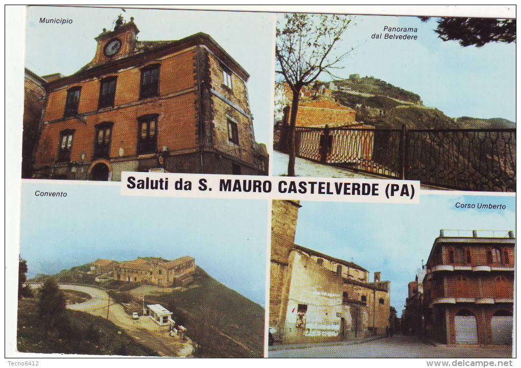 Saluti Da S.mauro Castelverde(pa)-vedutine-viaggiata - Palermo