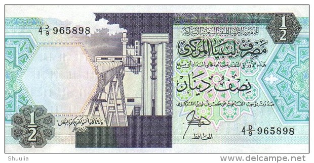 Libya 1/2 Dinar 1990  Pick 53 UNC - Libya