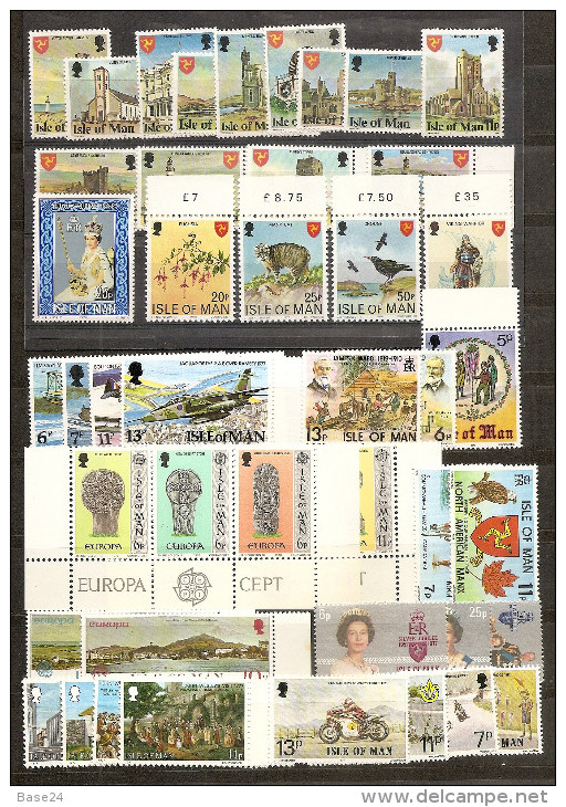 1977 1978 Isola Di Man 2 ANNATE,  2 YEARS  12 Serie, 46v. (85/130) MNH** - Isola Di Man