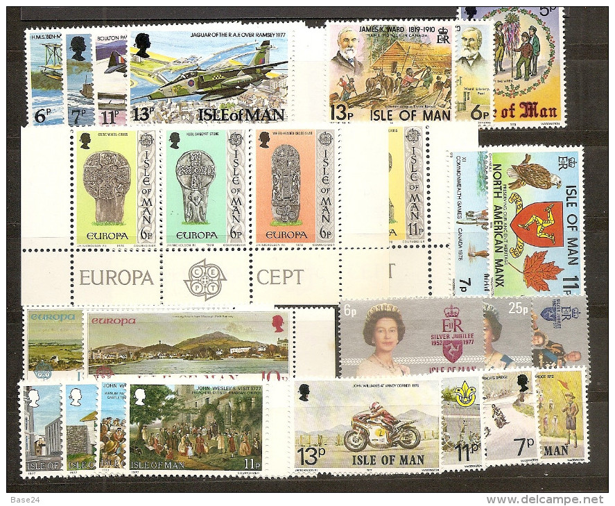 1977 1978 Isola Di Man 2 ANNATE,  2 YEARS  12 Serie, 46v. (85/130) MNH** - Isola Di Man