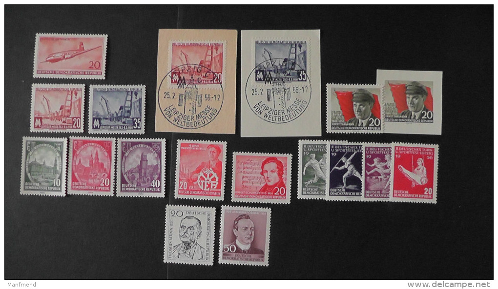 Germany - DDR - 1956 - Mi.Nr. 515,518-9, 520A+B, 524-7, 529-35**MNH+ 518-9 With Special Postmark- Look Scan - Nuovi