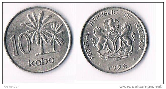 Nigeria  10  Kobo 1976 - Nigeria