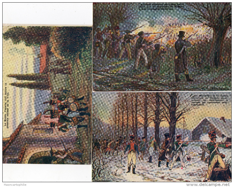 Roanne : Centenaire De 1814 - 1914 - Lot De 7 Cartes - Roanne