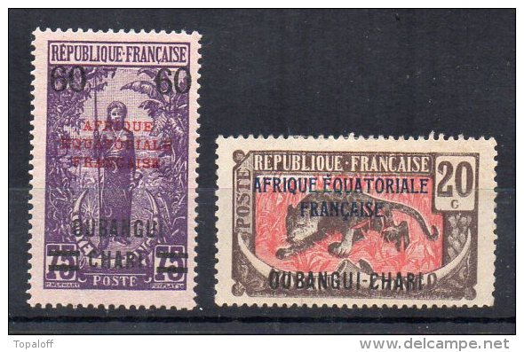 Oubangui N°50 Et 57 Neufs Charniere - Neufs