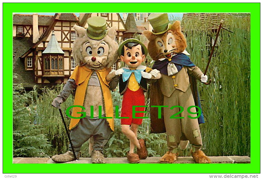 WALT DISNEY WORLD - WATCH OUT PINOCCHIO WITH FRIENDS FOULFELLOW & GIDEON  - TRAVEL IN 1978 - - Disneyworld