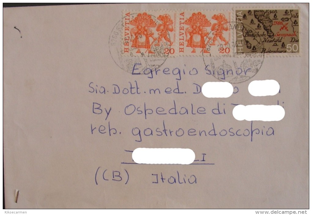 HELVETIA SVIZZERA SWISS SCHWEIZ SWITZERLAND 1986, Used Usato COMPLETE COVER Letter - Briefe U. Dokumente