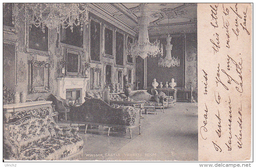 PC Windsor Castle - Vandyke Room - 1903 (6430) - Windsor Castle