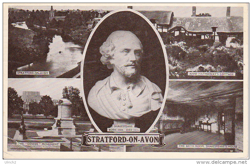 PC Stratford-on-Avon - Multiview - Shakespeare - 1949 (6432) - Stratford Upon Avon