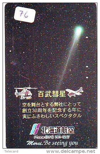 Télécarte Espace (76) COMETE  * Japan SPACE * COMET * WELTRAUM * UNIVERSE * PLANET - Astronomia