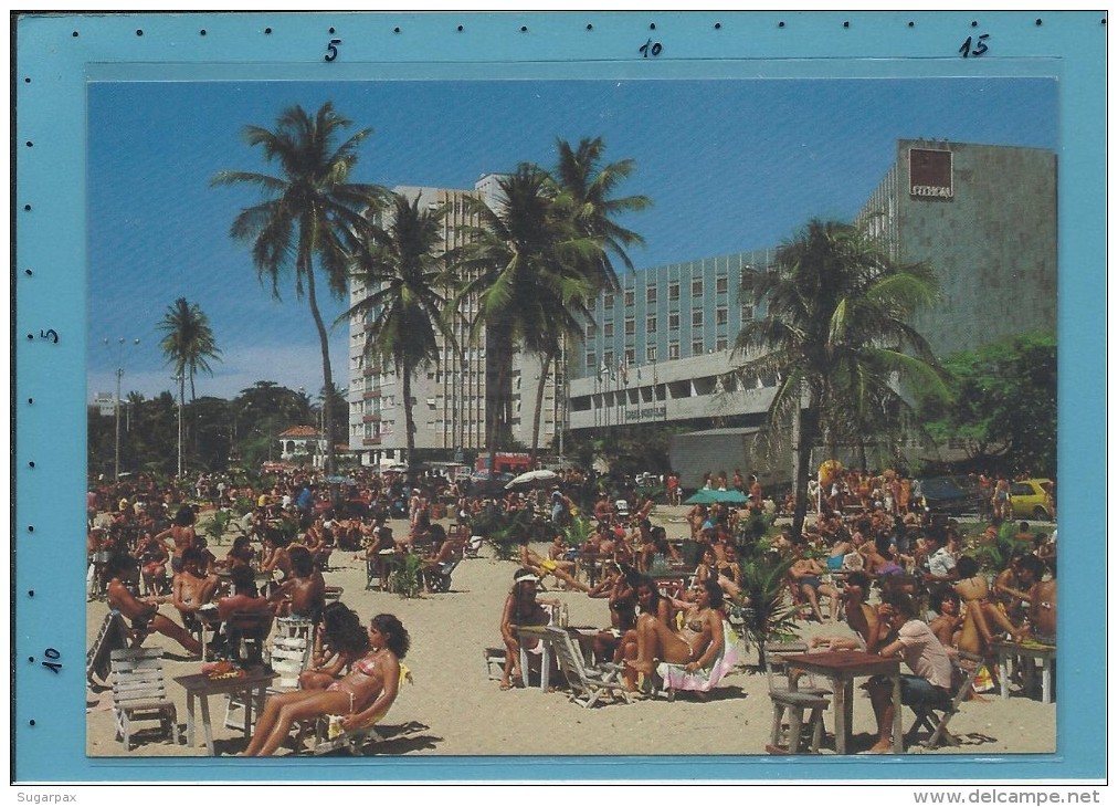 FORTALEZA - Praia Do Meireles Com Othon Palace Hotel Ao Fundo - BRAZIL -  Ed. Brasil Turistico - 2 Scans - Maceió