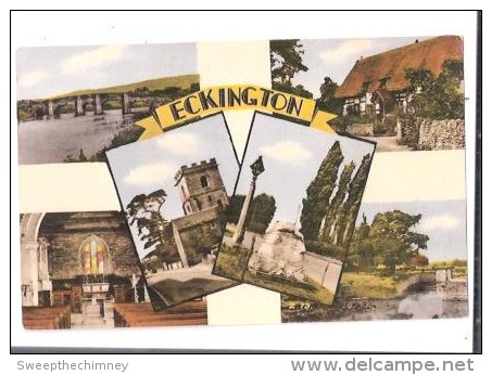 Eckington Multiview Nr Pershore Bredon & Evesham USED 1963 OLD POSTCARD - Other & Unclassified