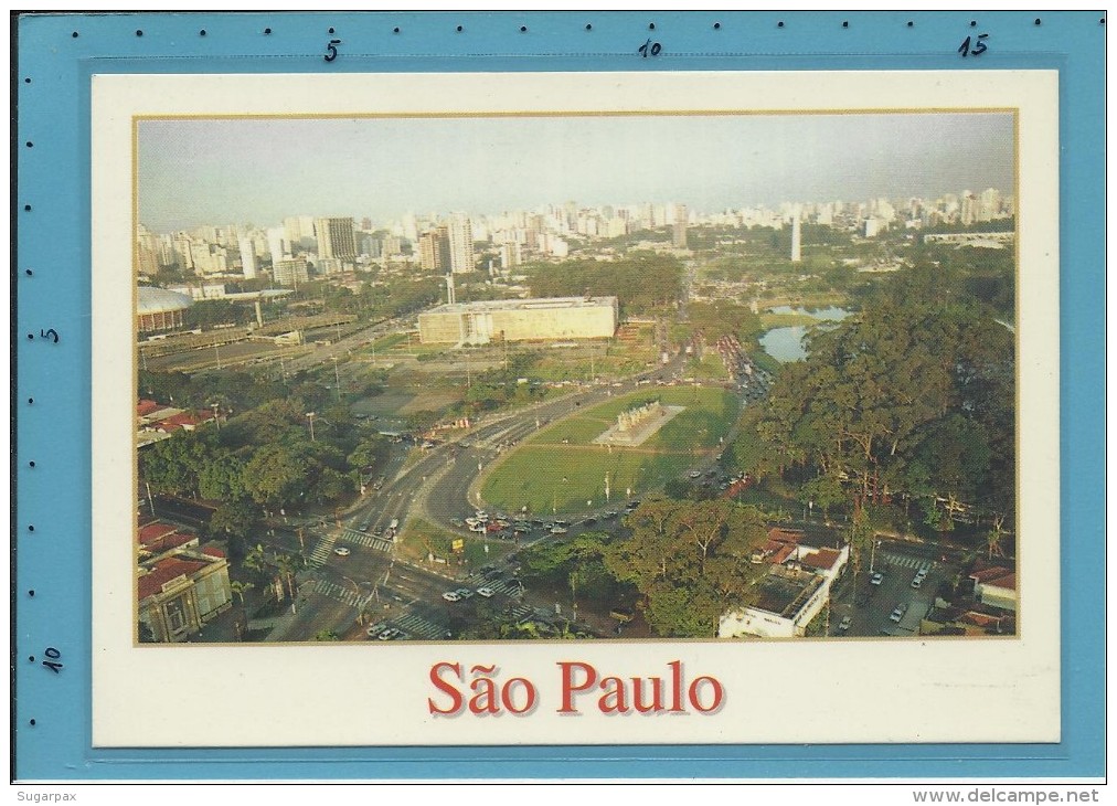 SÃO PAULO - Vista Aérea Do Parque Ibirapuera - BRAZIL -  Ed. Brasil Turistico N.º 109 - 2 Scans - São Paulo