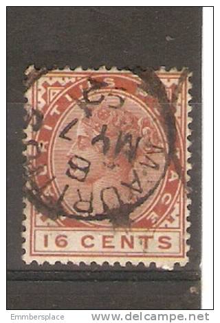 MAURITIUS - 1879 QUEEN VICTORIA 16c RED FU  SG 107 - Mauritius (1968-...)