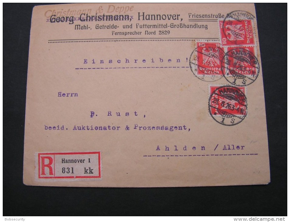 == DR  R-Hannover Reklame Futermittel 1926 - Briefe U. Dokumente