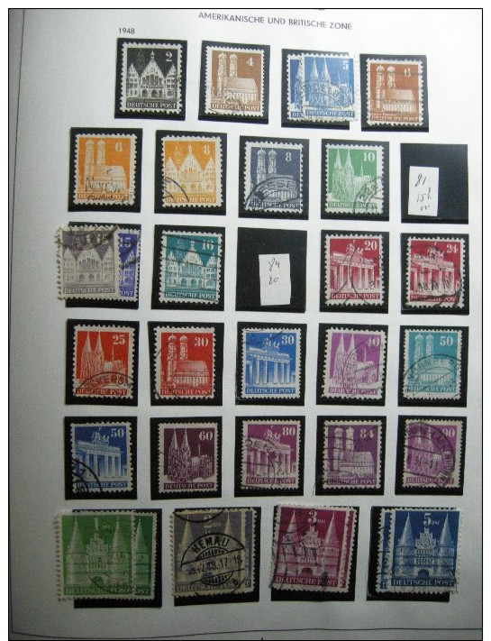 ALLEMAGNE EMPIRE / REICH  / BIZONE COLLECTION EN RELIURE **/*/OBL