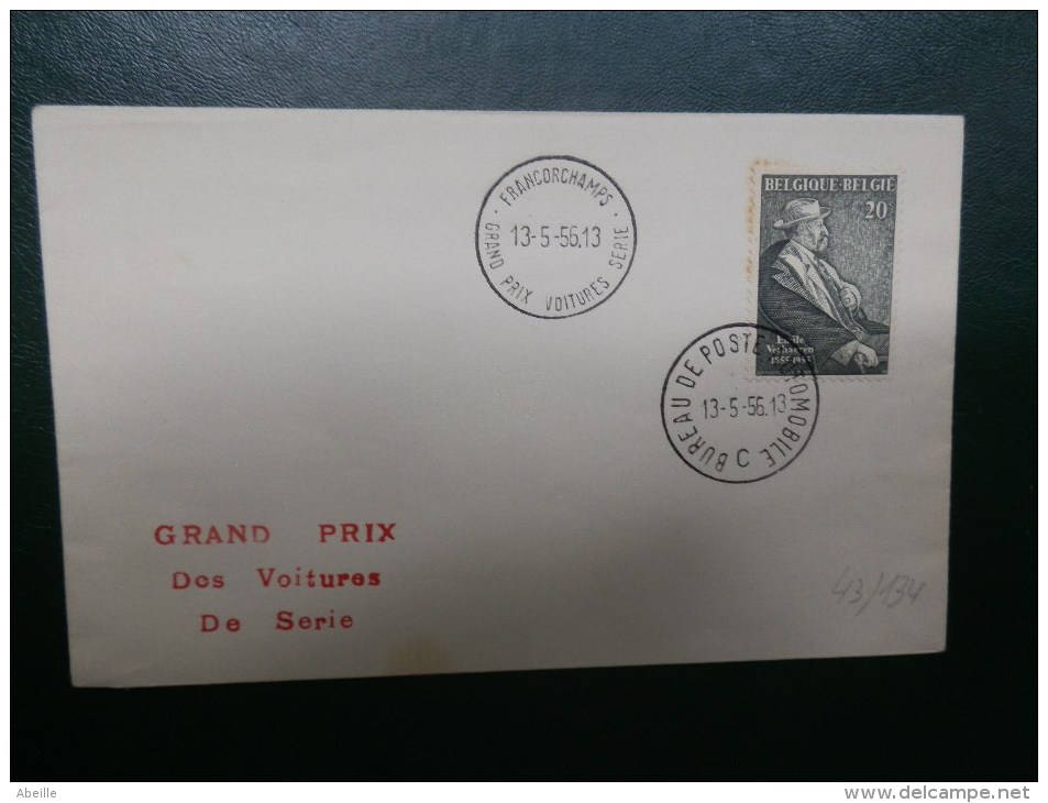 43/134   OBL.  BELGE  1956  FRANCORCHAMPS  GRAND PRIX - Autos