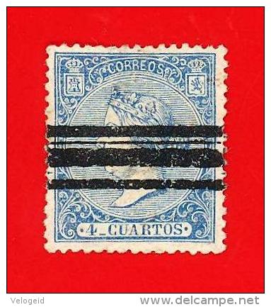 Espa&ntilde;a. Spain. 1866 (o) Edifil 81. Isabel II. 4 Cuartos. Azul - Gebraucht
