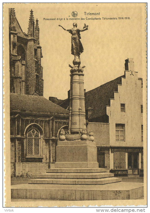 Tienen :  Oorlog 1914 - 1918 Monument   (  Groot Formaat ) - Tienen