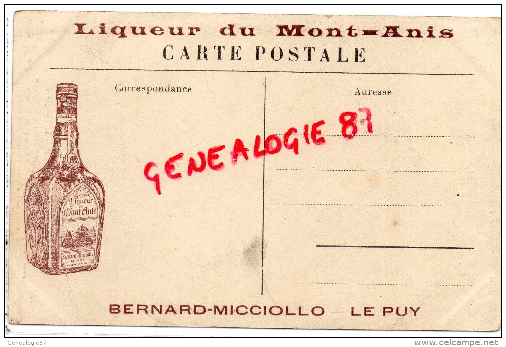 43 - LE MONASTIER - ST THEOPBREDE  ABB BUSTE EN CHENE SCUPLTE- LIQUEUR DU MONT ANIS BERNARD MICCIOLLO- LE PUY - Monistrol Sur Loire