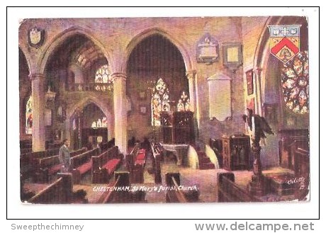 ST. MARY'S PARISH CHURCH CHELTENHAM Gloucestershire Raphael Tuck Series 7690 USED 1907 Art Drawn Artist F VON KAMPTZ - Cheltenham