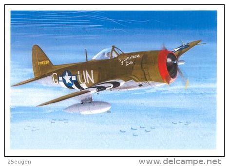 AIRPLANES  IN ART / BATCHELOR     -  P74D THUNDERBOLT / Postcard Unused   ( M 25 ) - 1939-1945: 2. Weltkrieg