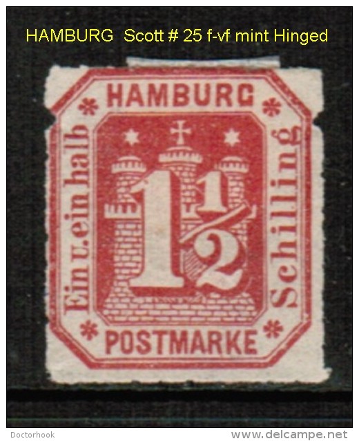 HAMBURG   Scott  # 25*  VF MINT HINGED - Hamburg (Amburgo)