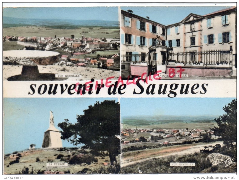 43 -  SOUVENIR DE SAUGUES - LA VIERGE-  HOTEL DE VILLE - - Saugues