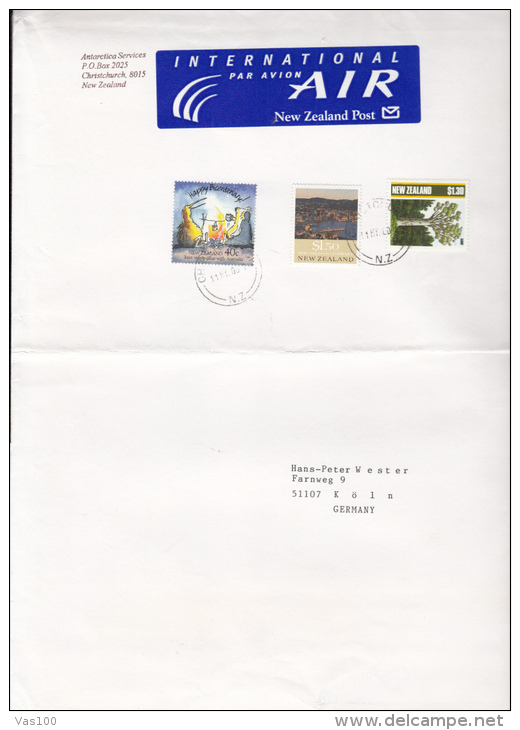 STAMPS ON COVER, NICE FRANKING, JOINT STAMP ISSUE WITH AUSTRALIA, 2000, NEW ZEELAND - Lettres & Documents