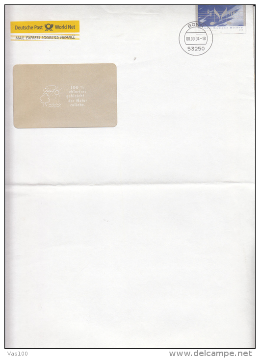 MUSIC, COVER STATIONERY, ENTIER POSTAL, 2004, GERMANY - Umschläge - Gebraucht