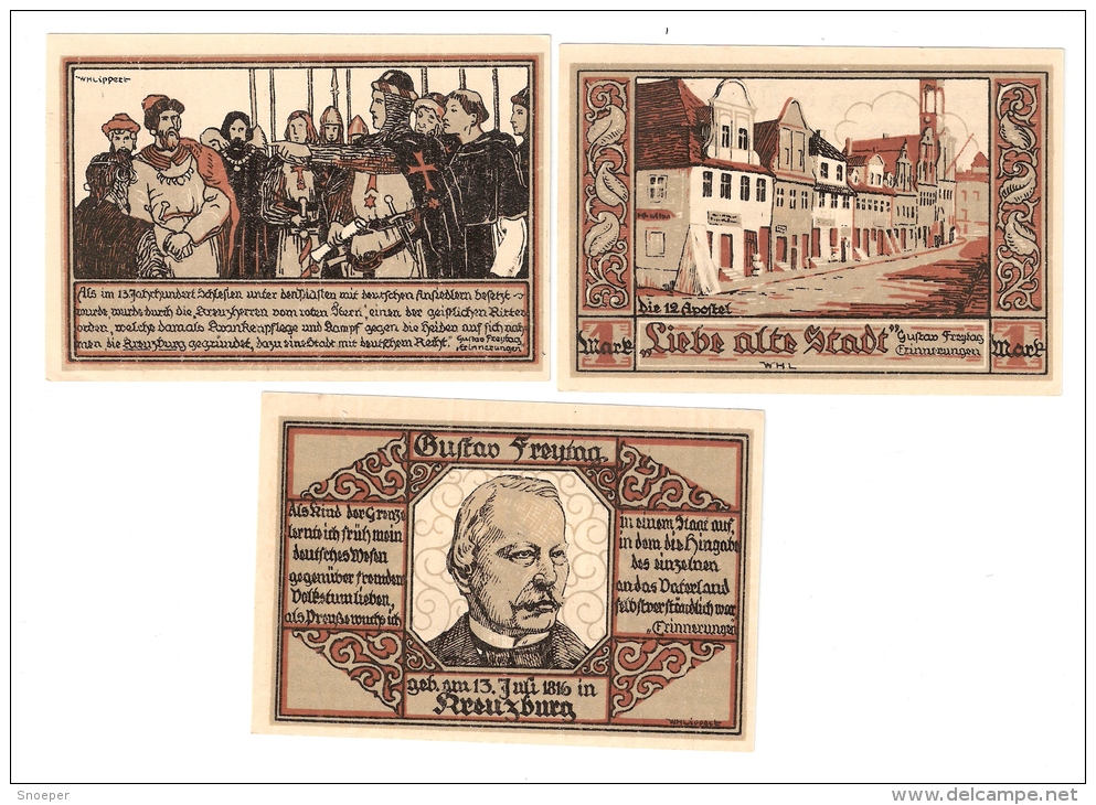 Notgeld Kreuzburg Serie Compleet      744.3b - [11] Local Banknote Issues