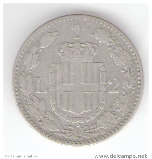 ITALIA 2 LIRE 1883 UMBERTO I AG SILVER - 1878-1900 : Umberto I