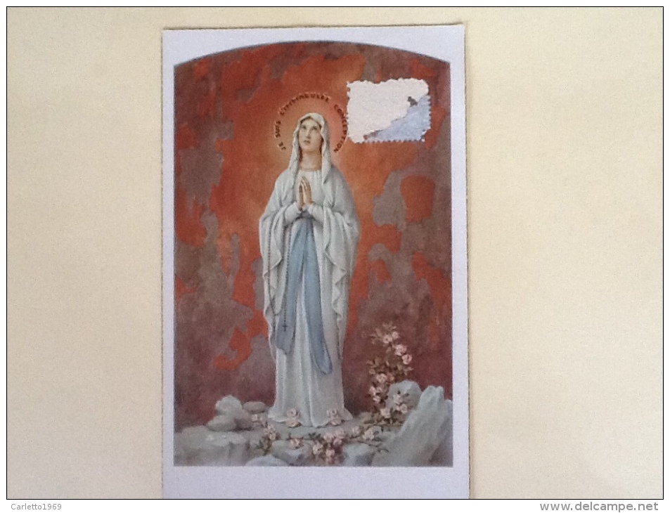 CARTOLINA VERGINE MARIA PROVENIENTE DA LOURDES DEL 1962  VIAGGIATA L - Maagd Maria En Madonnas