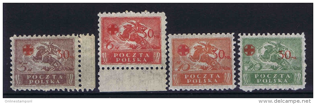 Poland: 1921 Mi.nr. 154-157 MH/* - Ongebruikt