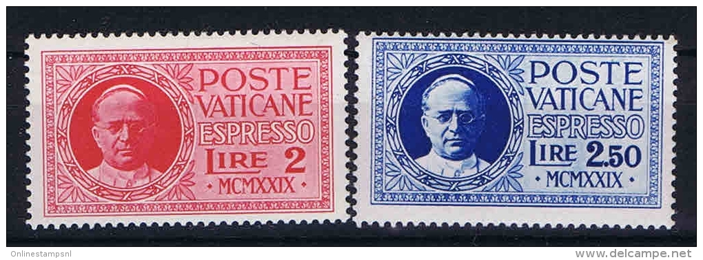 Vatican Citynr  Mi. 14+15, Sa. Nr E. 1 + 2 MNH/** 1929 - Ongebruikt
