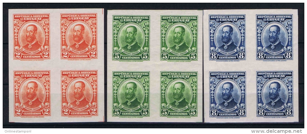 Uruguay, 1928 Mi.nr. 382-384 MNH/**  In 4-blocks - Uruguay