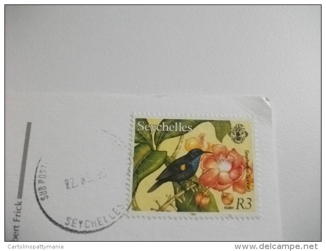 STORIA POSTALE FRANCOBOLLO COMMEMORATIVO  Seychelles Spiaggia - Seychellen