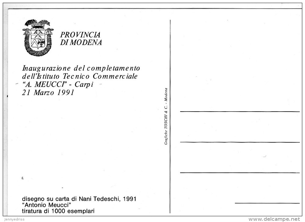 CARPI , Modena , Istituto Tecnico Commerciale  Meucci , Nani  Tedeschi - Carpi